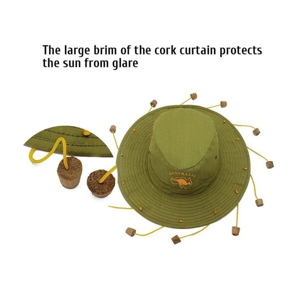 Australian Hat With Cork Head Guard Caps Fancy Style Dress Hats Bucket Cap - Picture 2 of 4